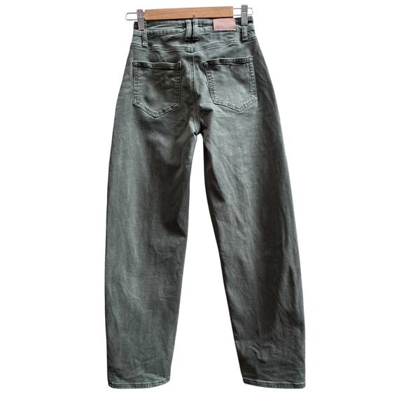 Paige Alexis Size 24 Vintage Ivy Green Cargo Jeans 27 Inch Inseam - Picture 4 of 12